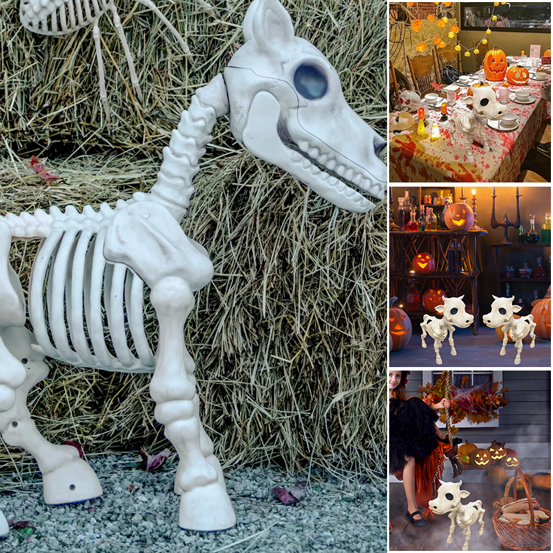 Cow Skeleton Halloween Decorative Prop