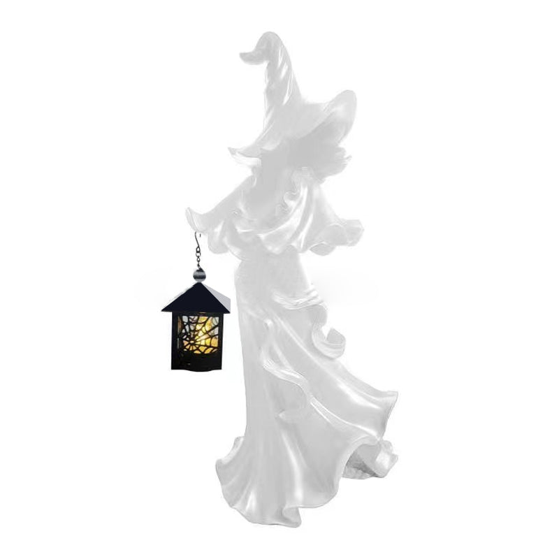 Witch With Lantern Decoration