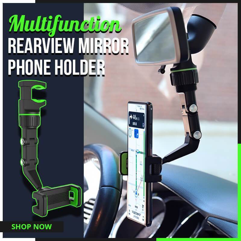 Multifunctional Rearview Mirror Phone Holder