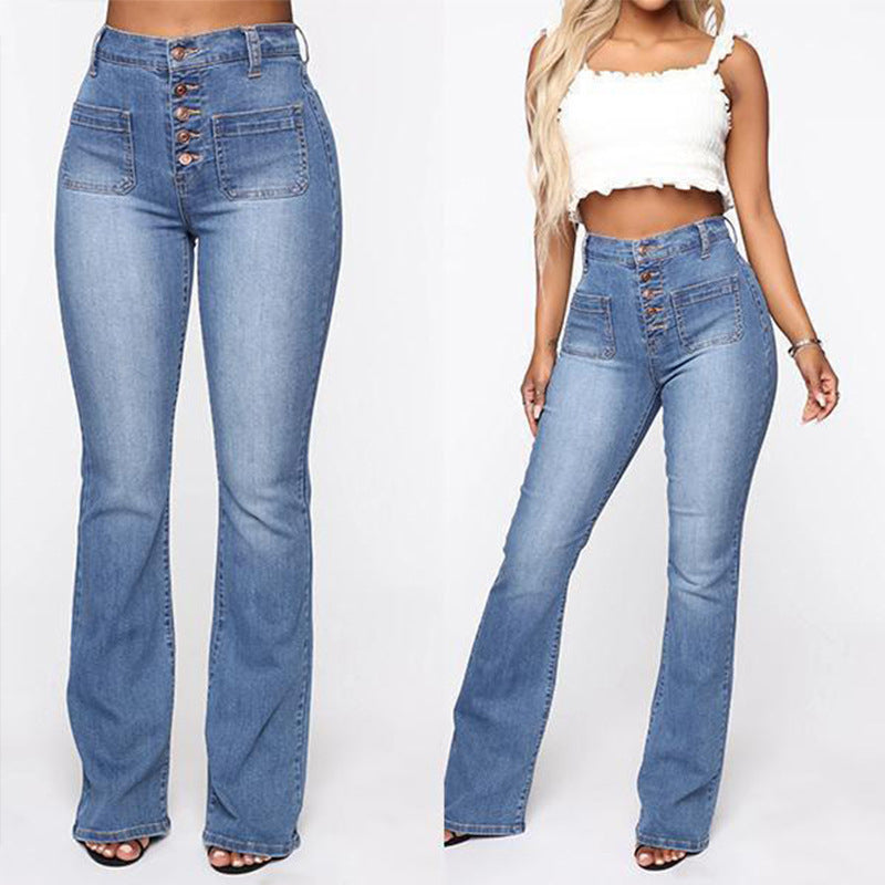 High Waist Shaping Flare Jeans