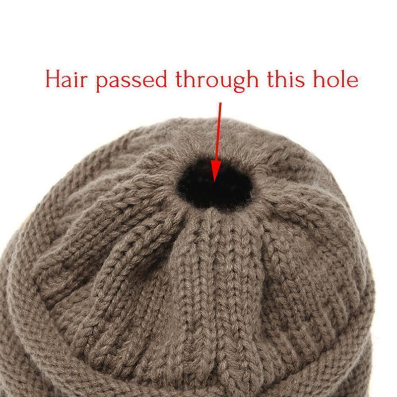 Soft Knit Ponytail Beanie Hat - mygeniusgift
