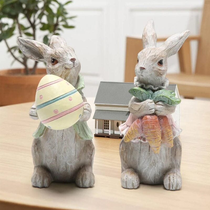 Handmade Easter Rabbit Figurines