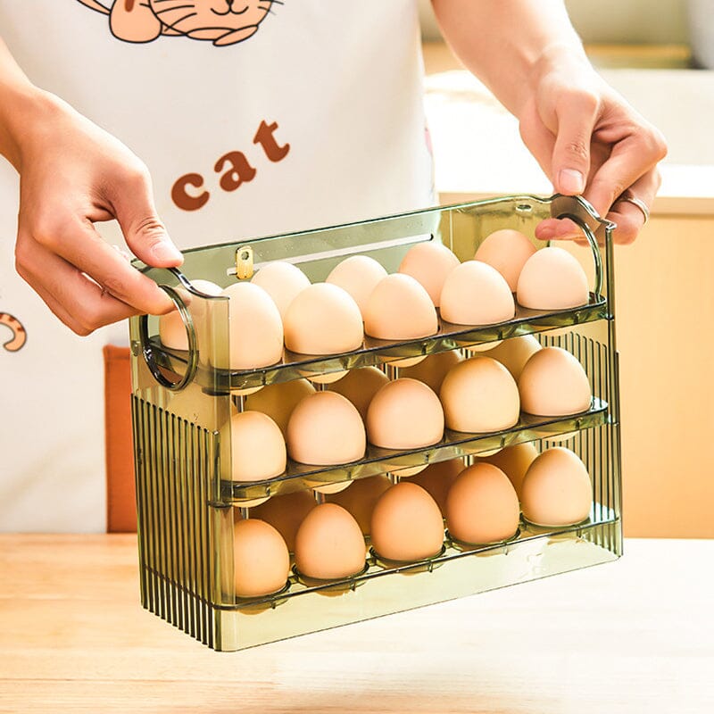 Automatic Flip Egg Storage Box