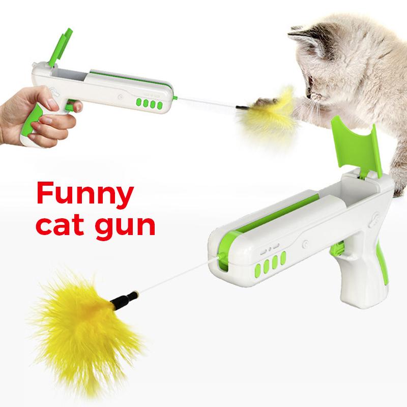 Cat Toy Gun with Ball & Feather Intelligence