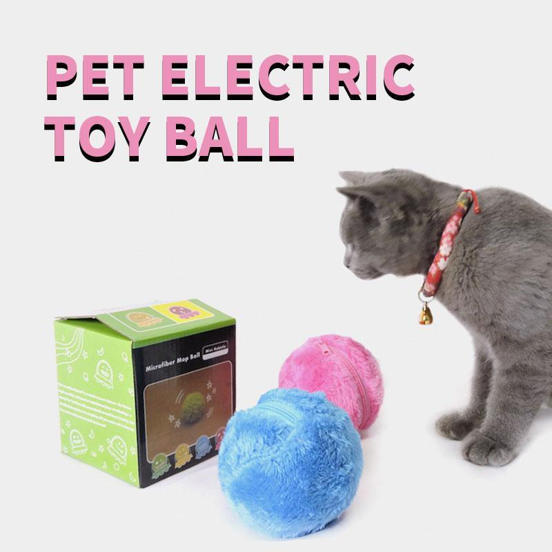 Pet Electric Ball Toy with Plush Cover