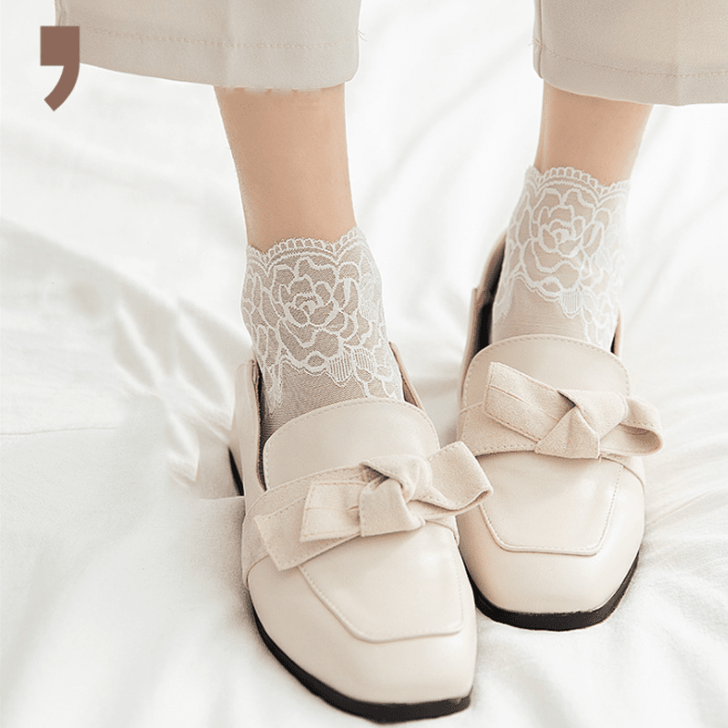 Transparent Lace Mesh Socks