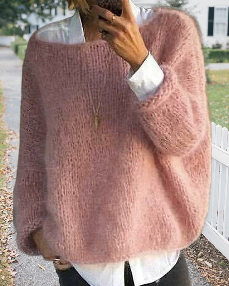 Round Neck Color Sweater