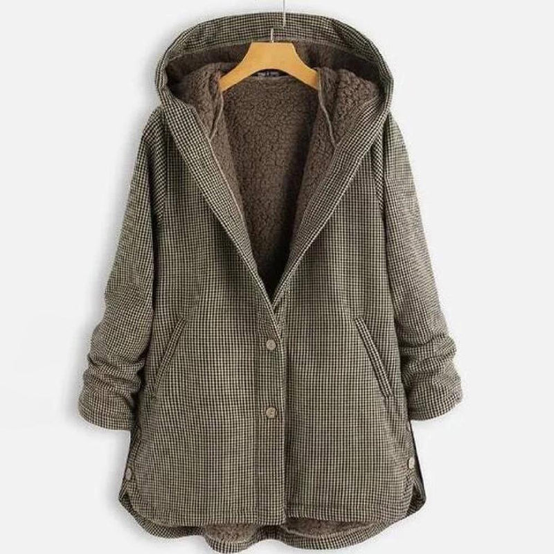 Buttoned Hoodie Casual Cotton-Blend Outerwear
