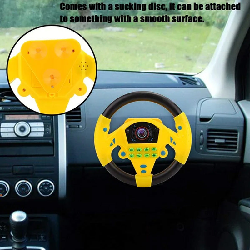 Portable Simulated Driving Steering Wheel Copilot Toy