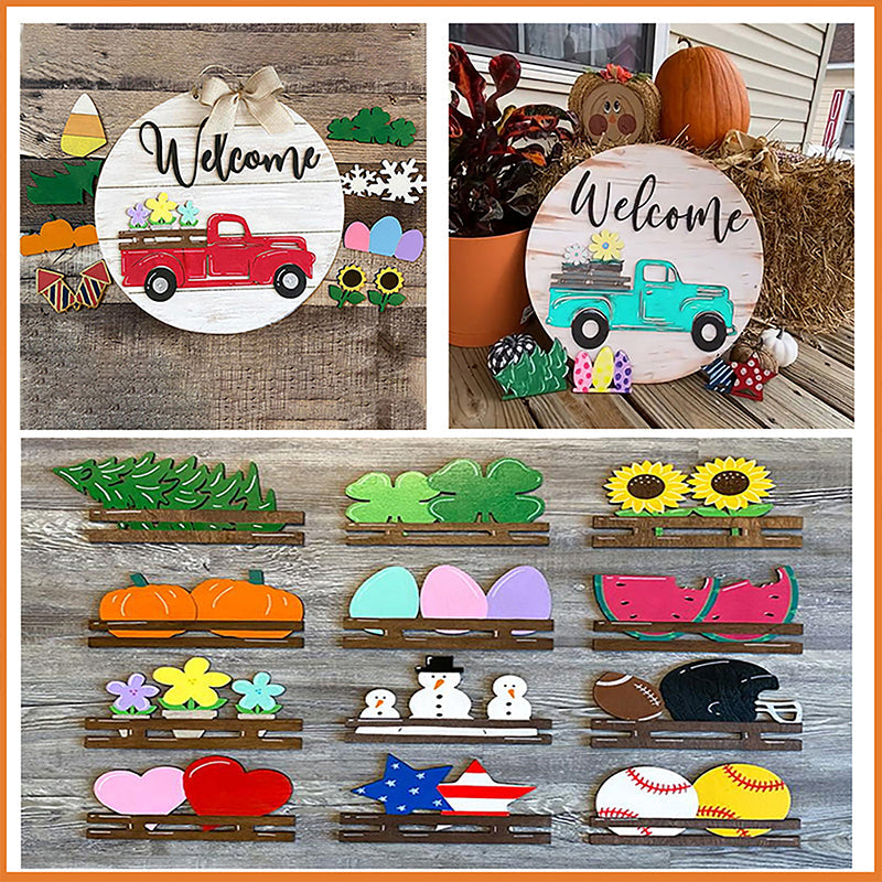 Interchangeable Vintage Truck Welcome Sign