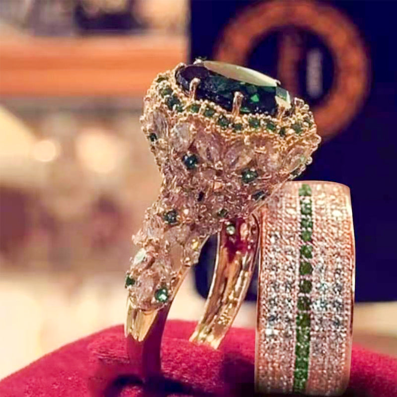 Fashionable Diamond Ladies Set Ring