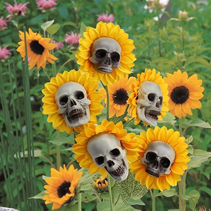 DIY Sunflower Skeletons Decor
