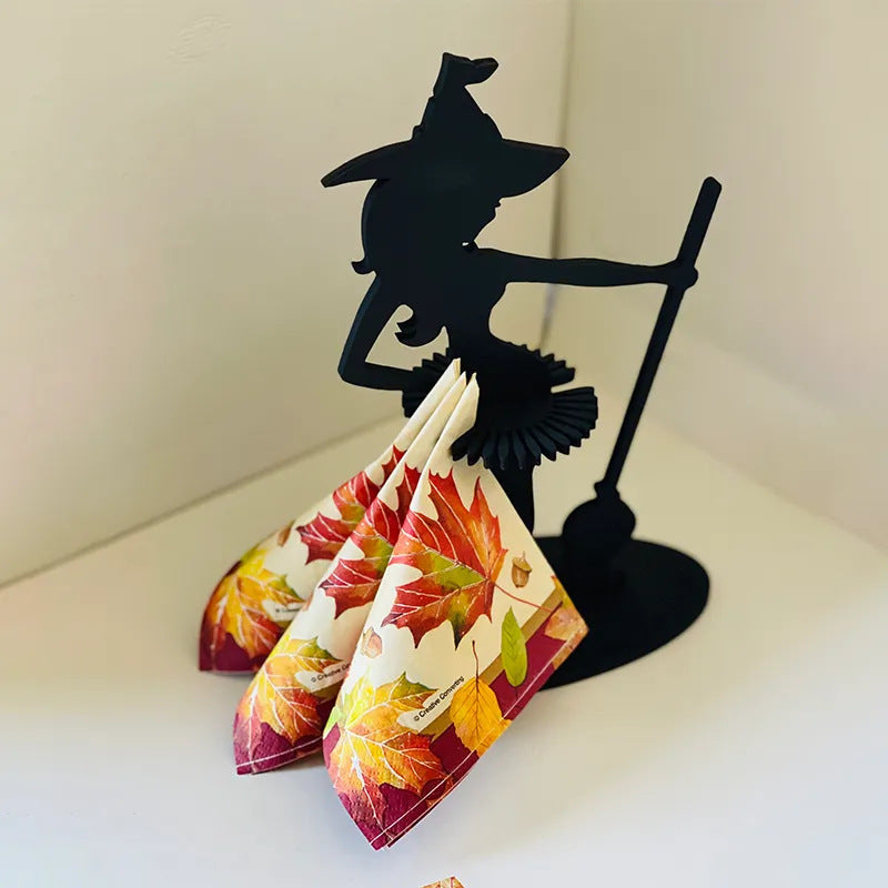 Wooden Witch Ornament