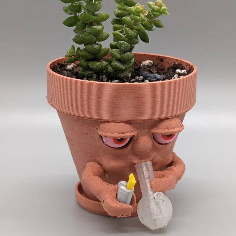 Pot Smoking Potted Planter