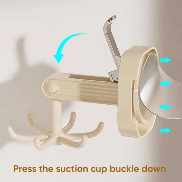 Suction Cup Six-Claw Swivel Hook
