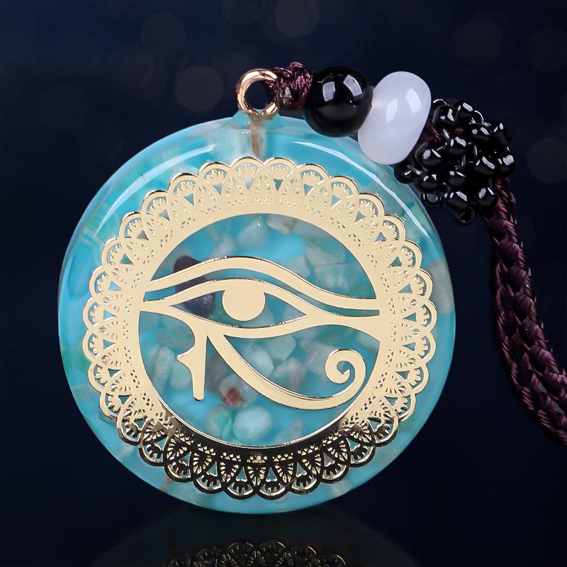 Eye of Horus Amazon Stone Energy Necklace