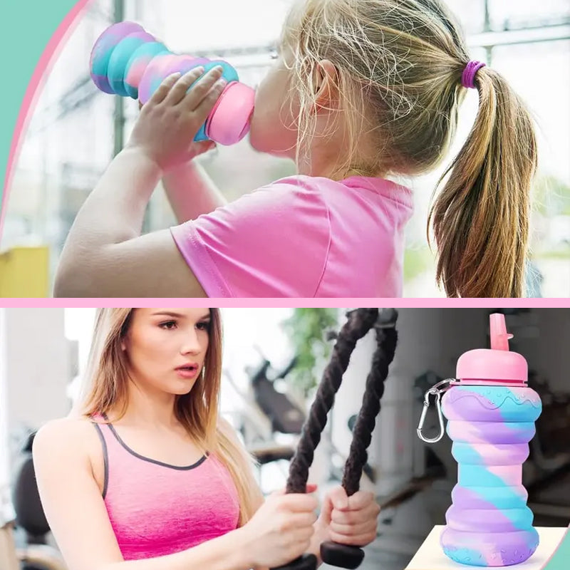 Cute Silicone Foldable Water Bottles