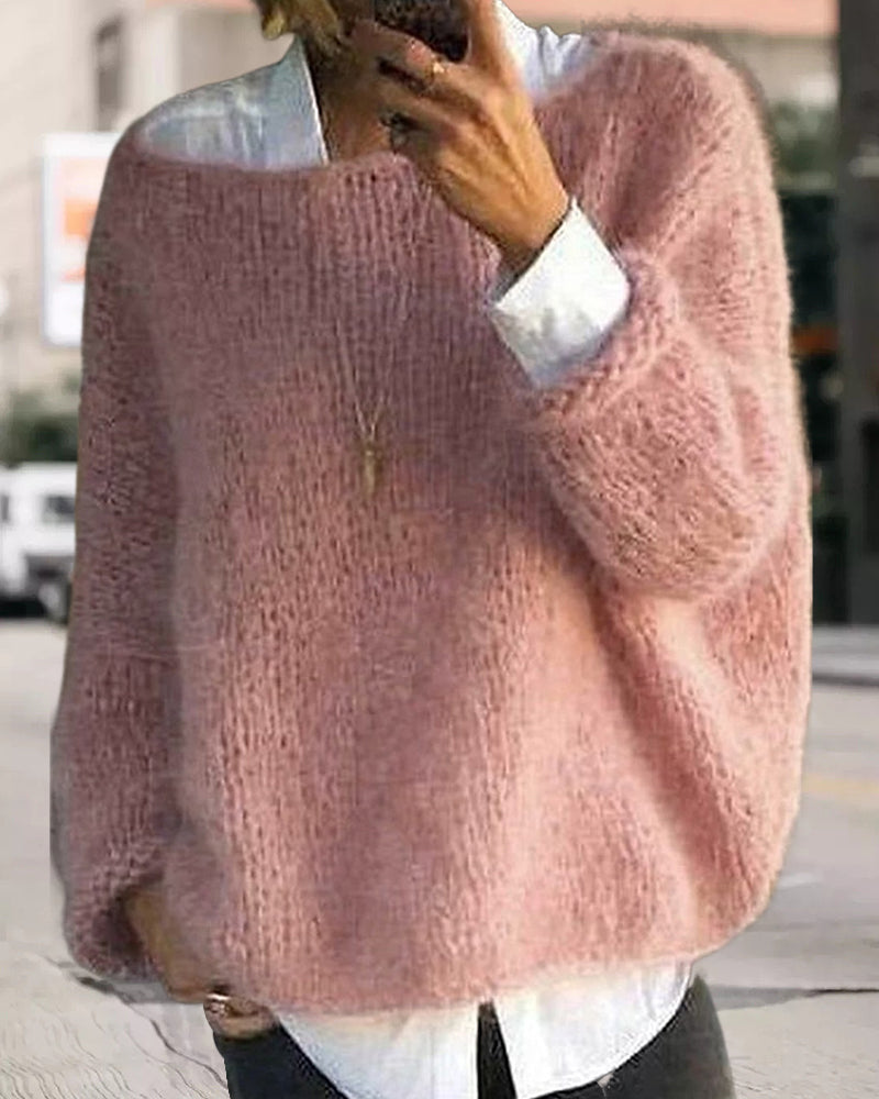 Round Neck Color Sweater