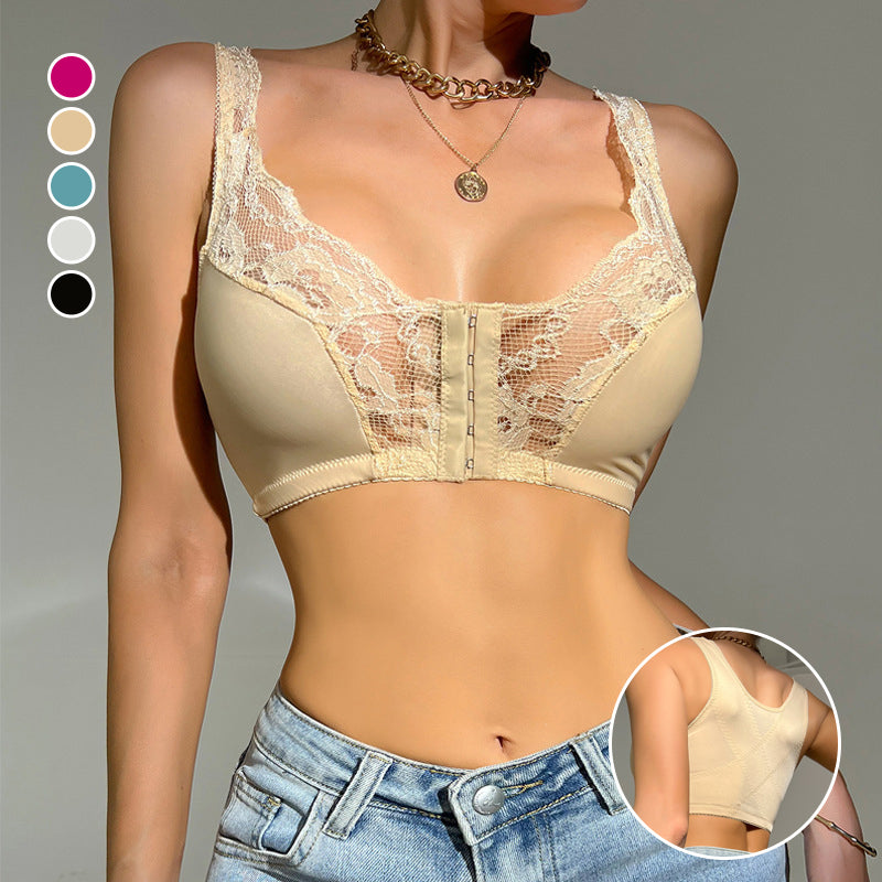 French Lace Front Button Bra