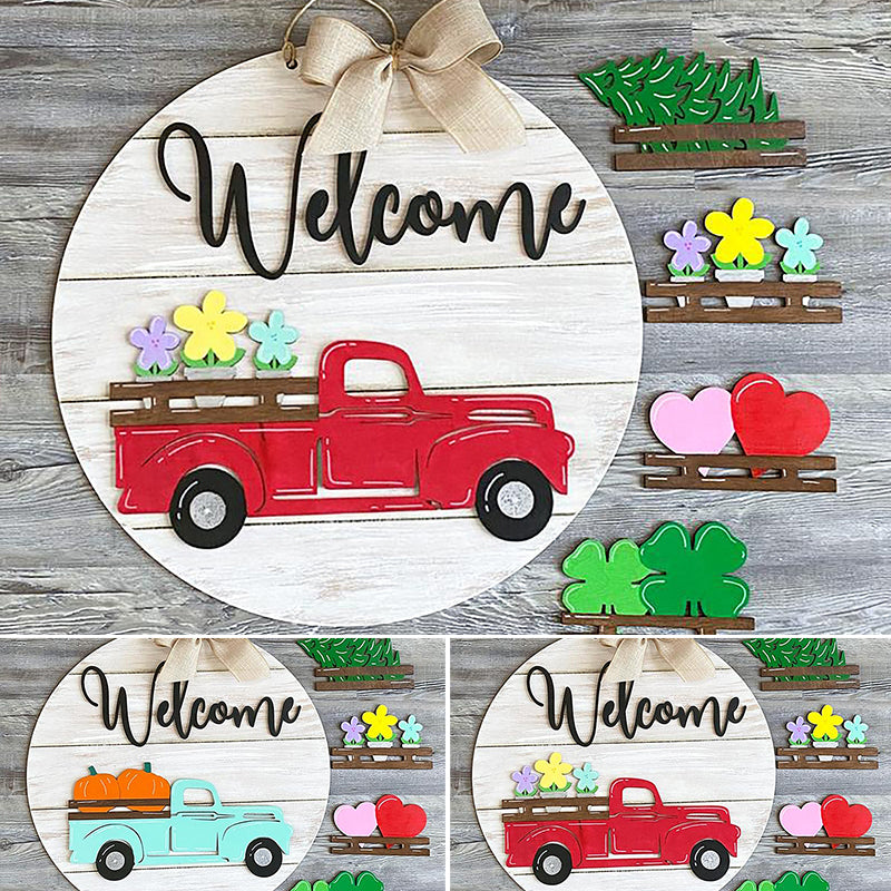 Interchangeable Vintage Truck Welcome Sign