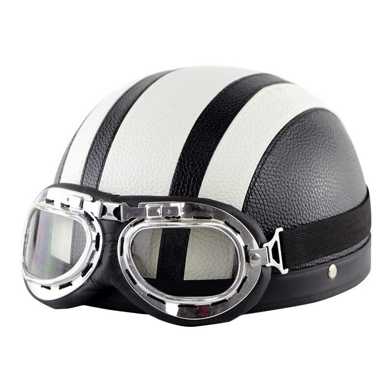 Motorcycle Harley PU Helmet with Goggles