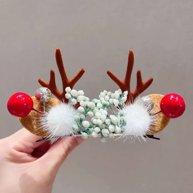 Reindeer Antlers Xmas Hair Clip